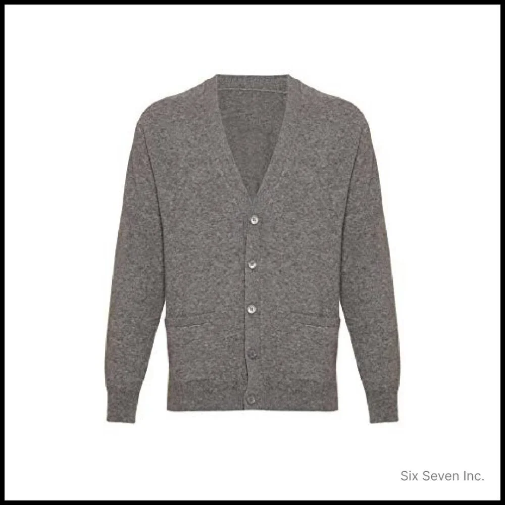 Pure Cashmere Classic Cardigan Elegant Minimal Chic Menswear Luxury